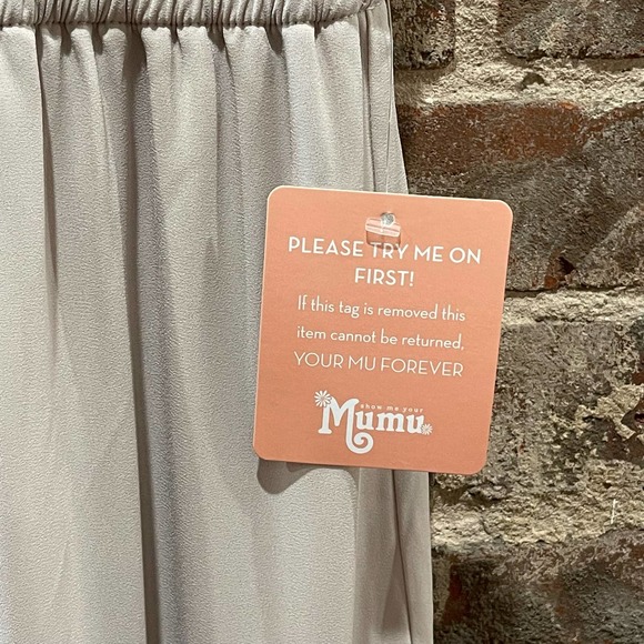 NEW Show Me Your Mumu Kendall Maxi Dress Show Me The Ring Crisp Beige Size XL - Picture 5 of 12